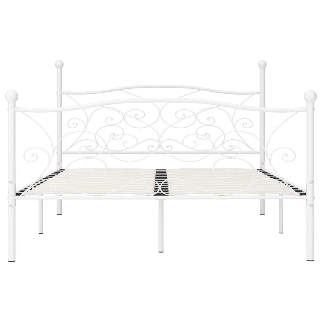 vidaXL Estructura cama con somier sin colchón metal blanco 120x200 cm