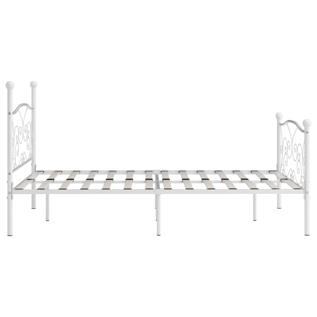 vidaXL Estructura cama con somier sin colchón metal blanco 120x200 cm