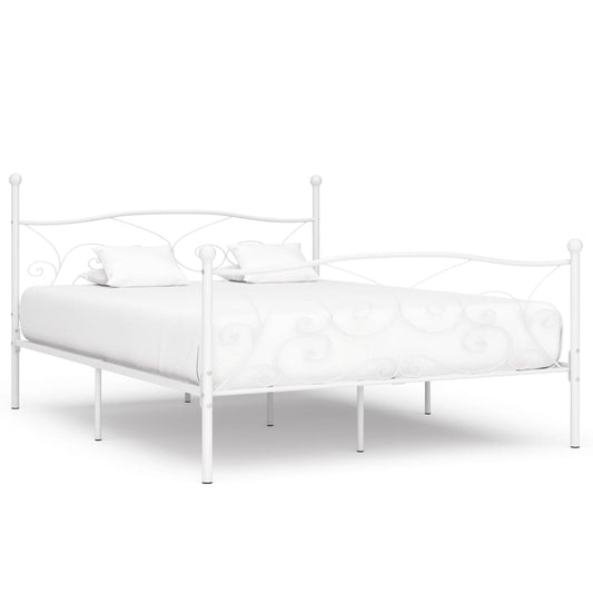 vidaXL Estructura de cama con somier metal blanco 180x200 cm