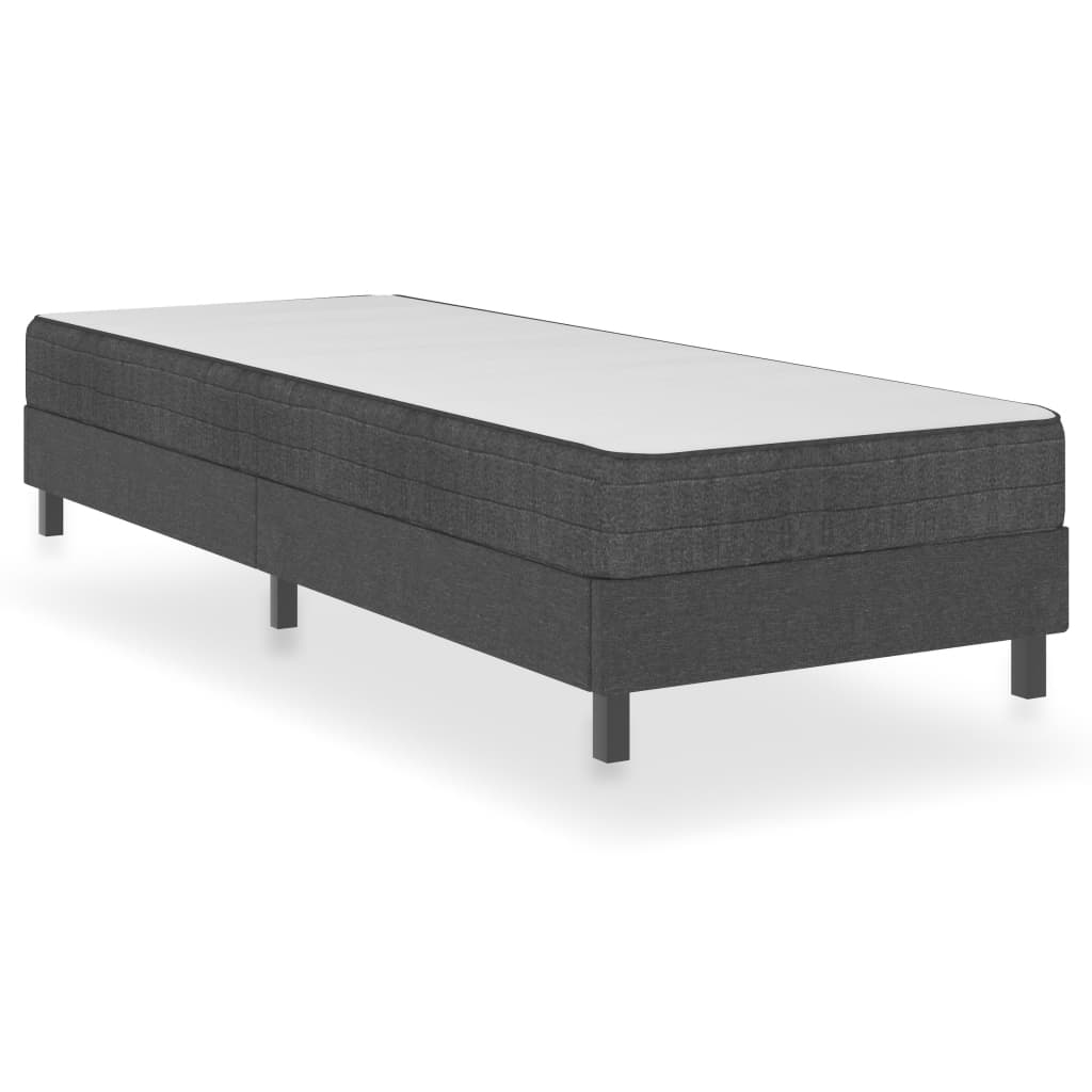 vidaXL Estructura de cama Box Spring tela gris 90x200 cm