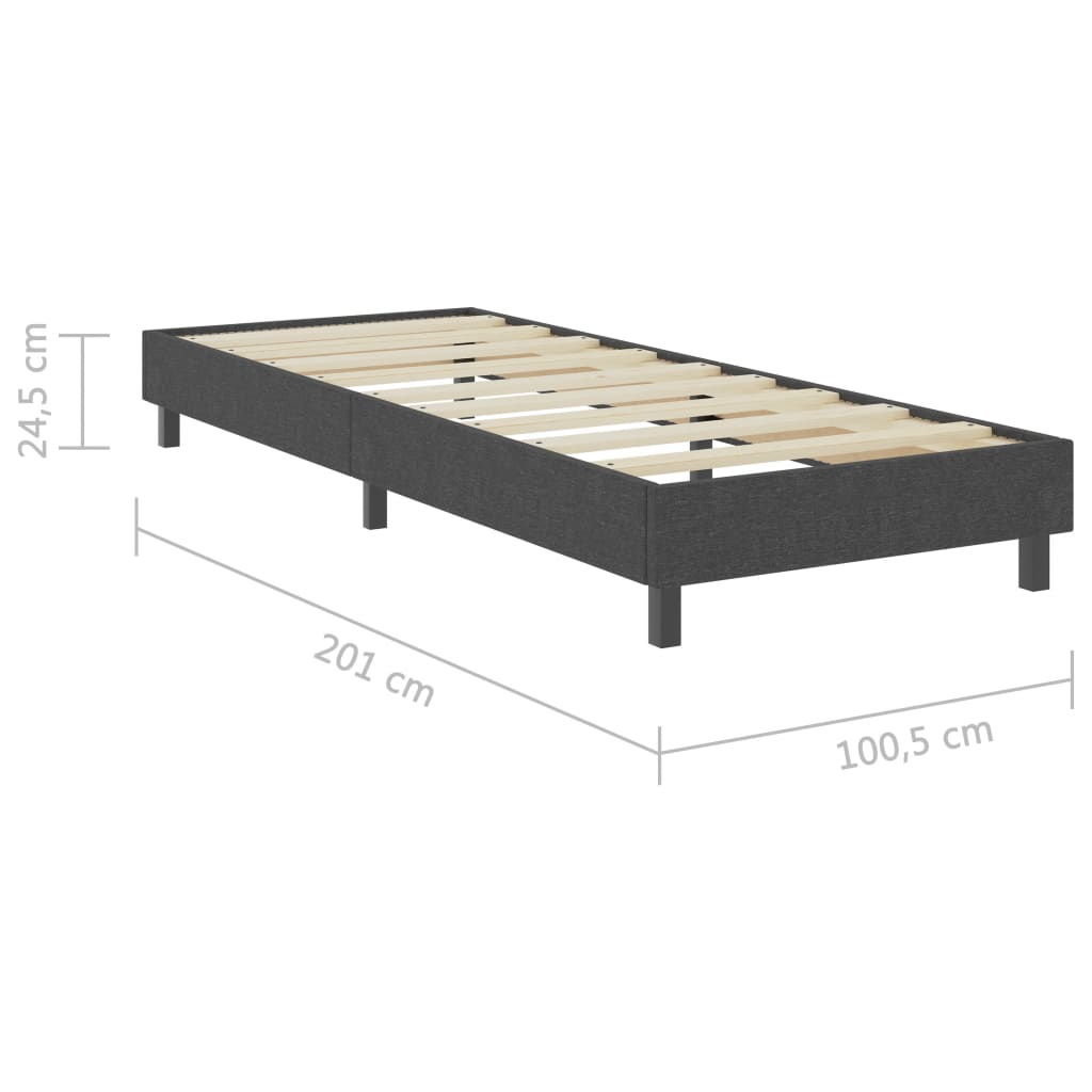 vidaXL Estructura de cama Box Spring sin colchón tela gris 100x200 cm