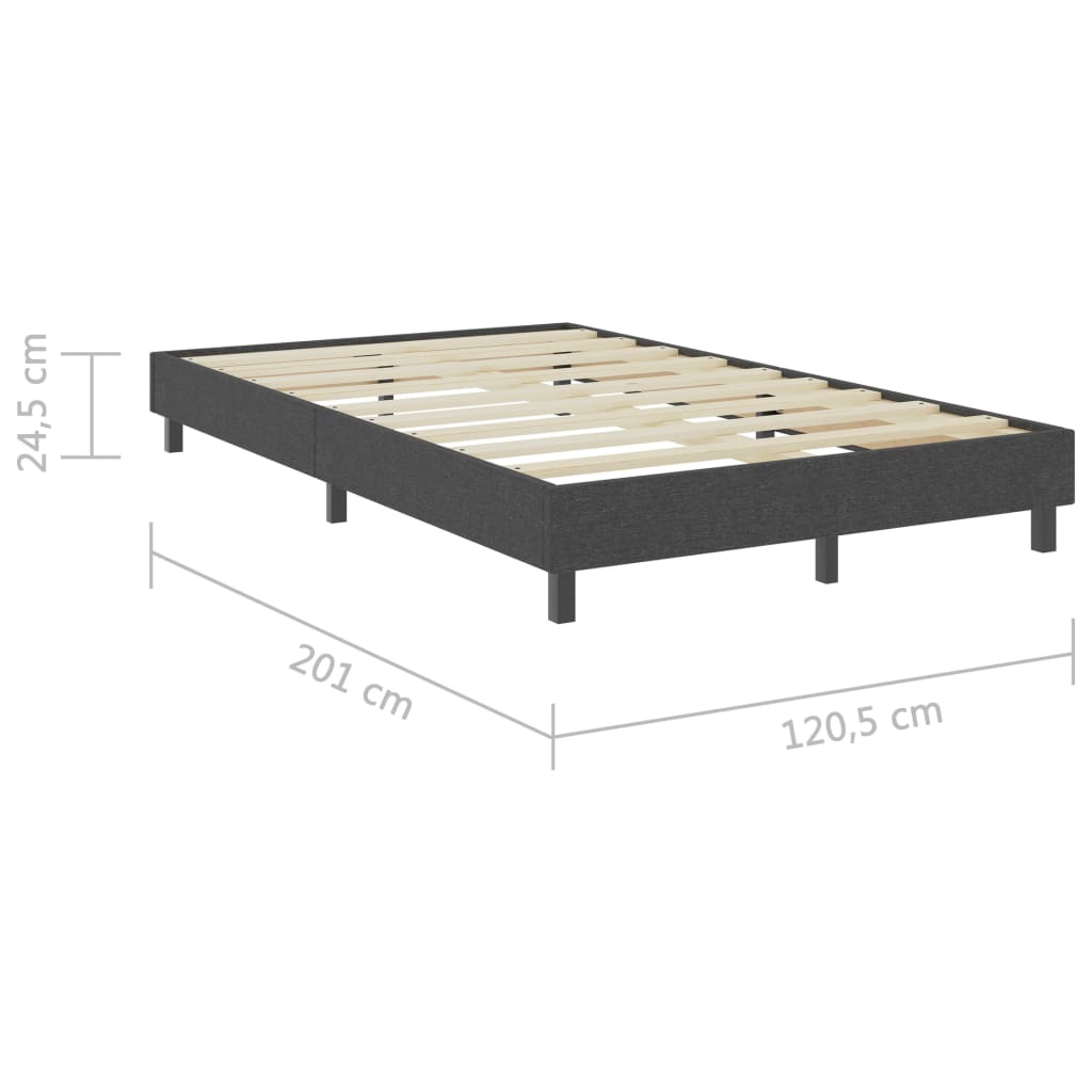 vidaXL Estructura de cama box spring tela gris 120x200 cm