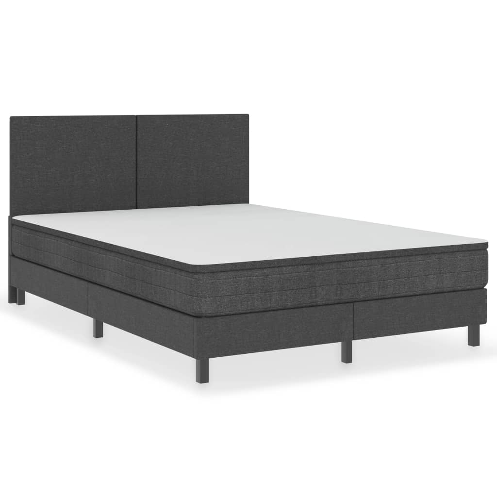 vidaXL Estructura de cama Box Spring tela gris 160x200 cm