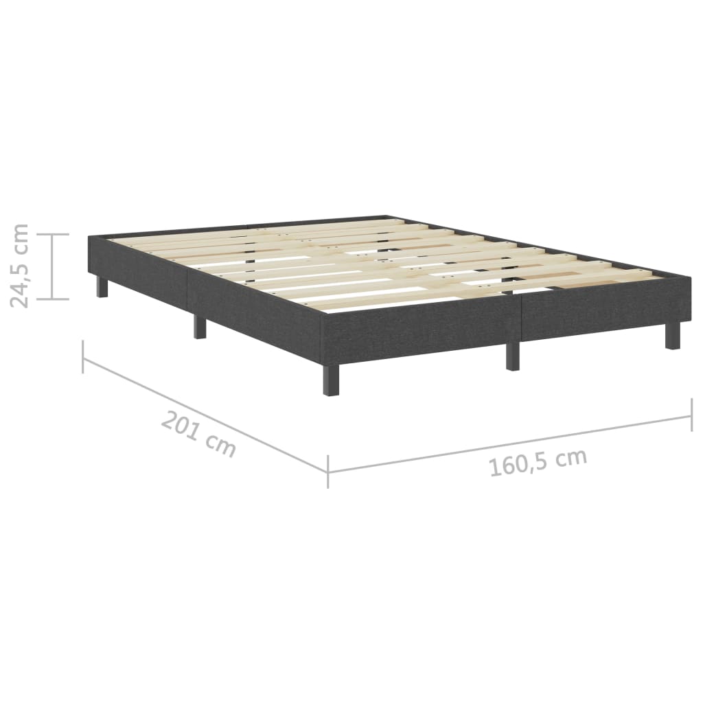 vidaXL Estructura de cama Box Spring tela gris 160x200 cm