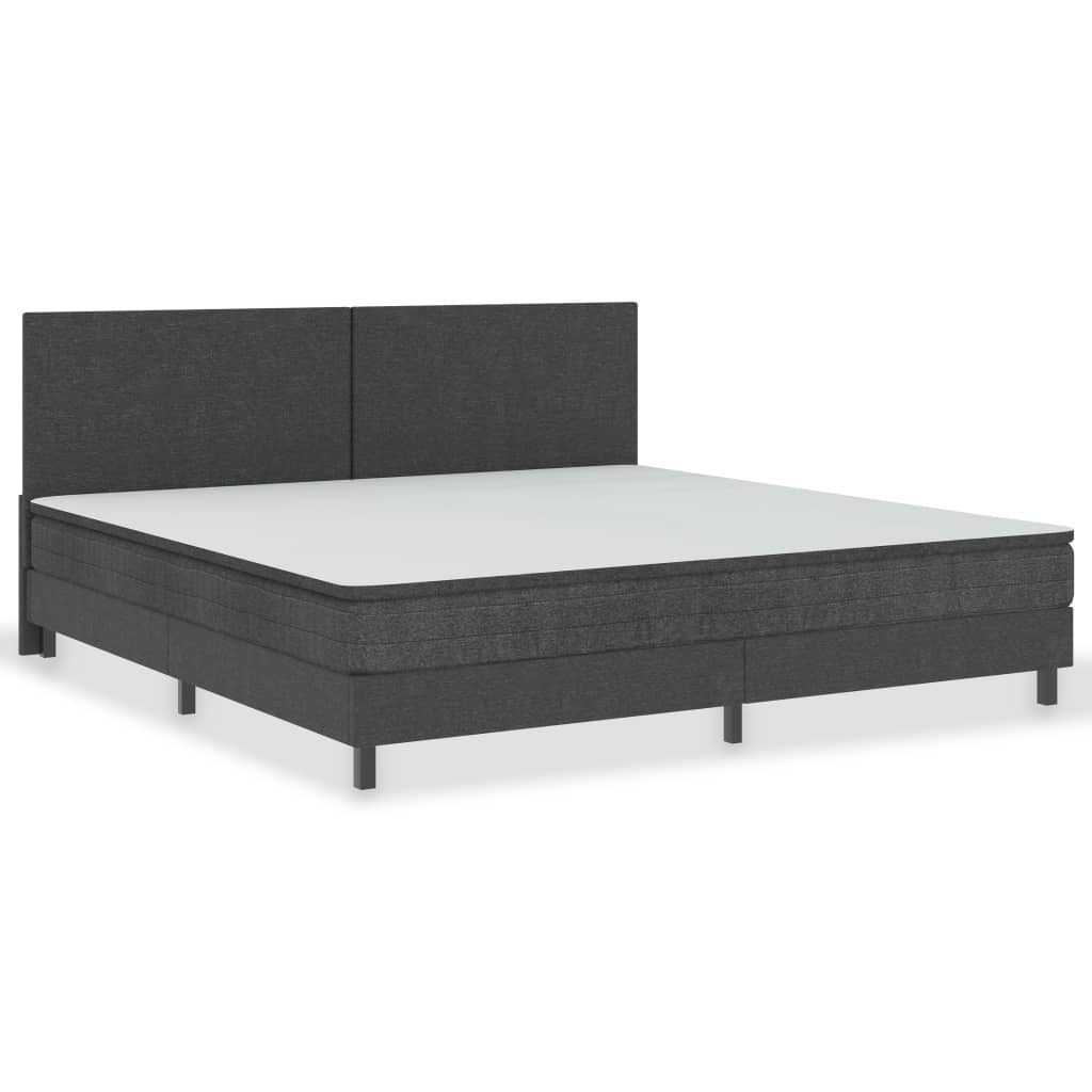 vidaXL Estructura de cama Box Spring sin colchón tela gris 200x200 cm