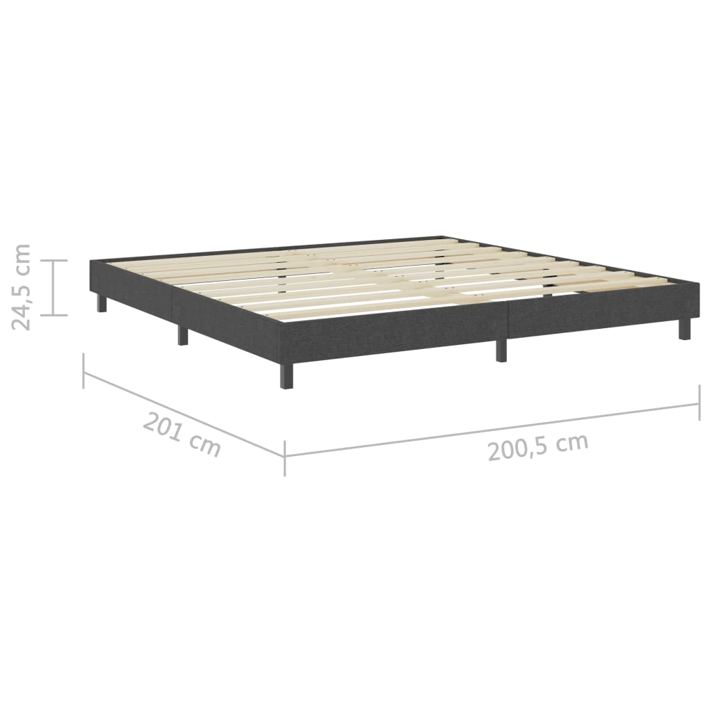 vidaXL Estructura de cama Box Spring sin colchón tela gris 200x200 cm