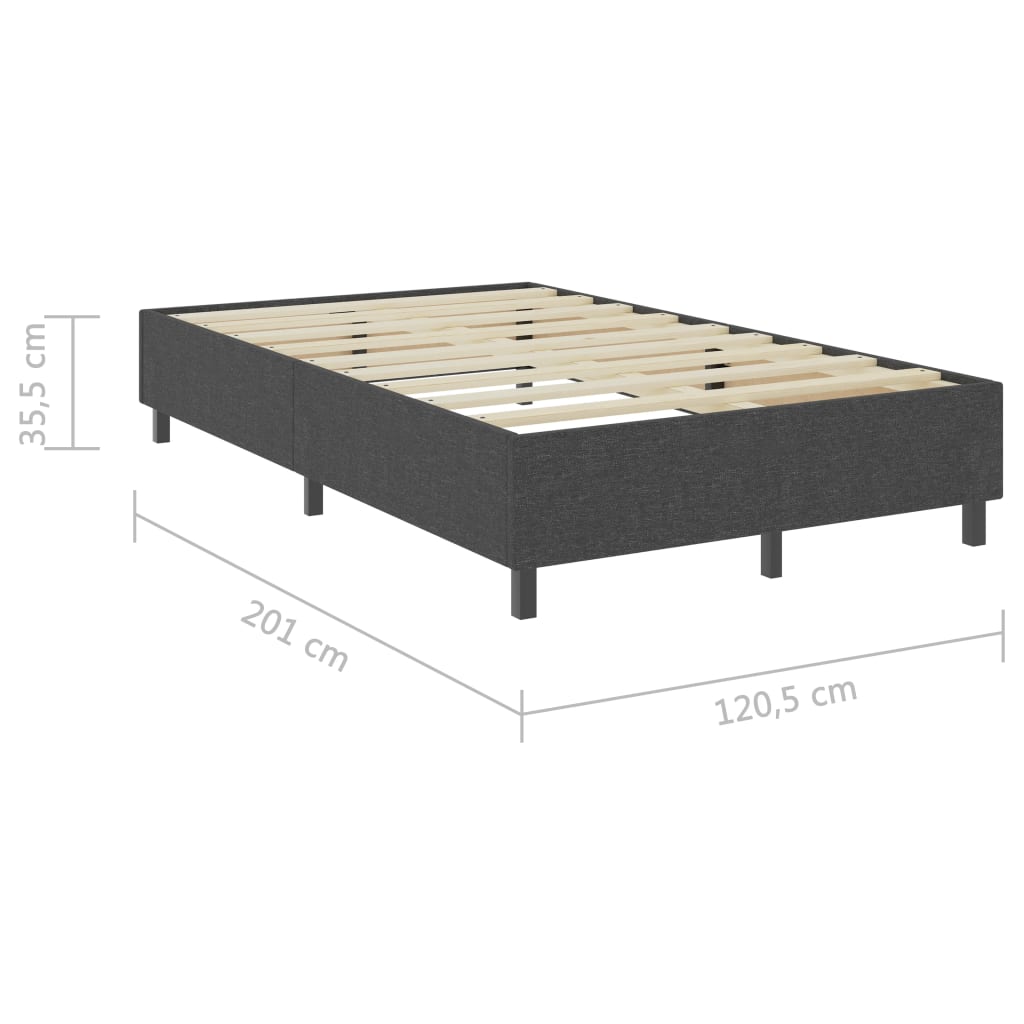 vidaXL Estructura de cama box spring tela gris 120x200 cm