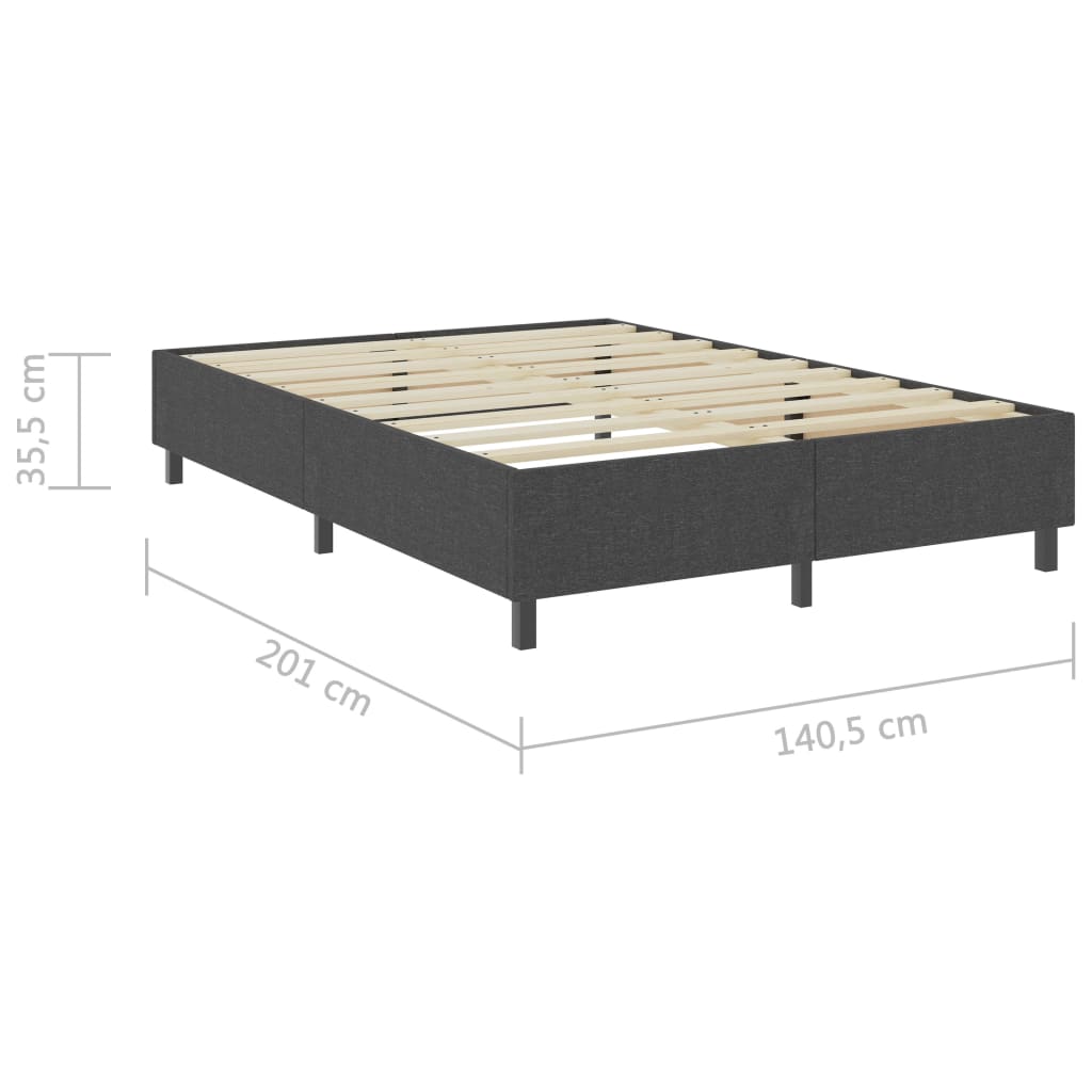 vidaXL Estructura de cama Box Spring tela gris 140x200 cm