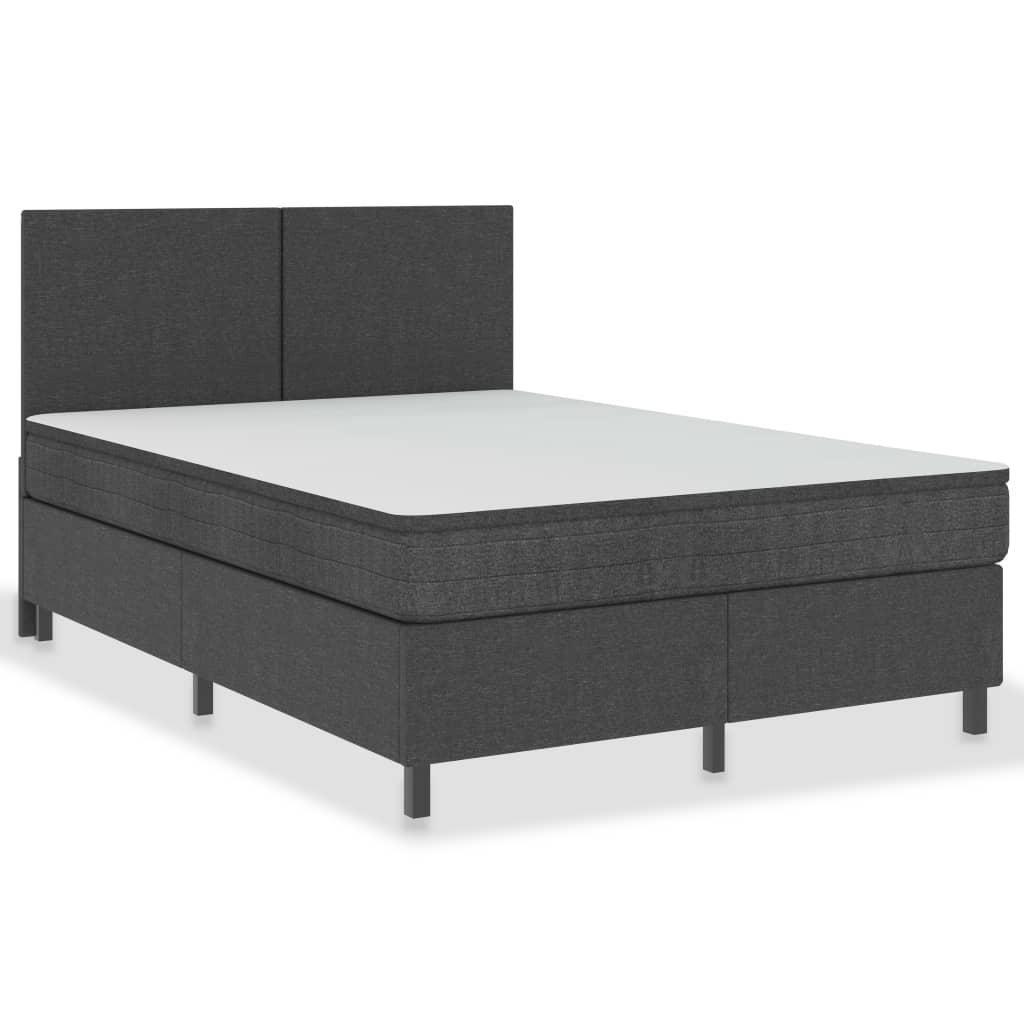 vidaXL Estructura de cama Box Spring tela gris 160x200 cm