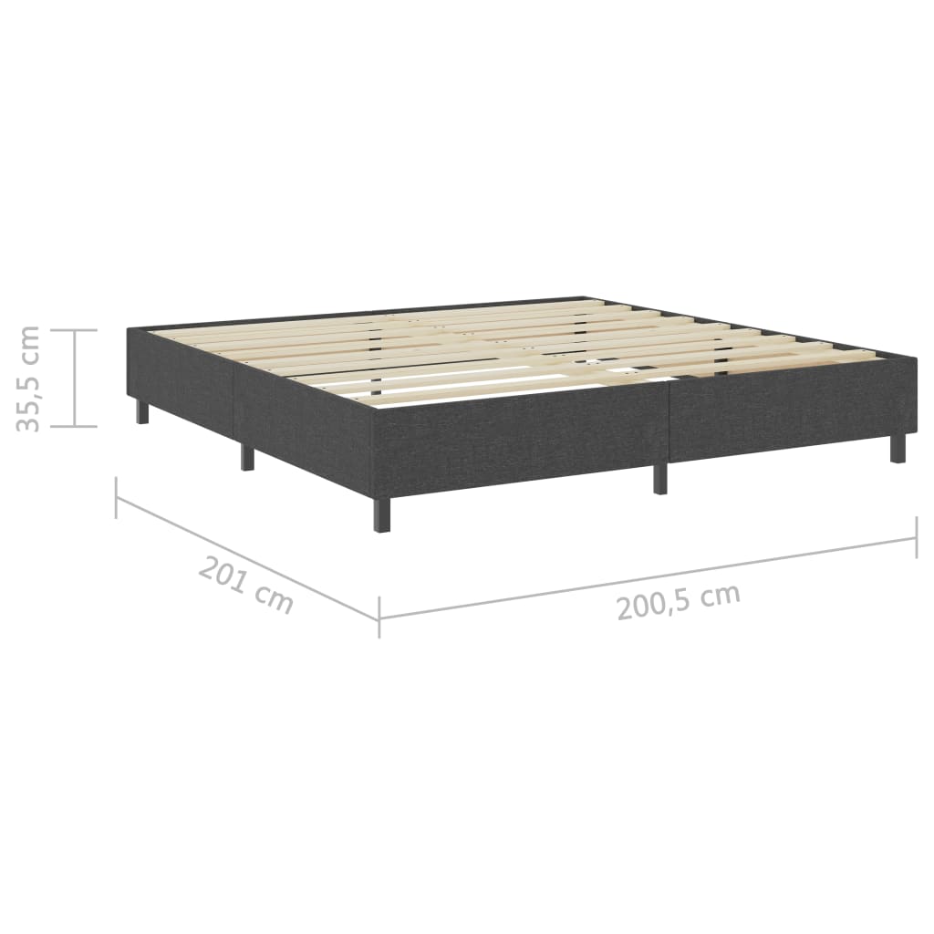 vidaXL Estructura de cama Box Spring sin colchón tela gris 200x200 cm