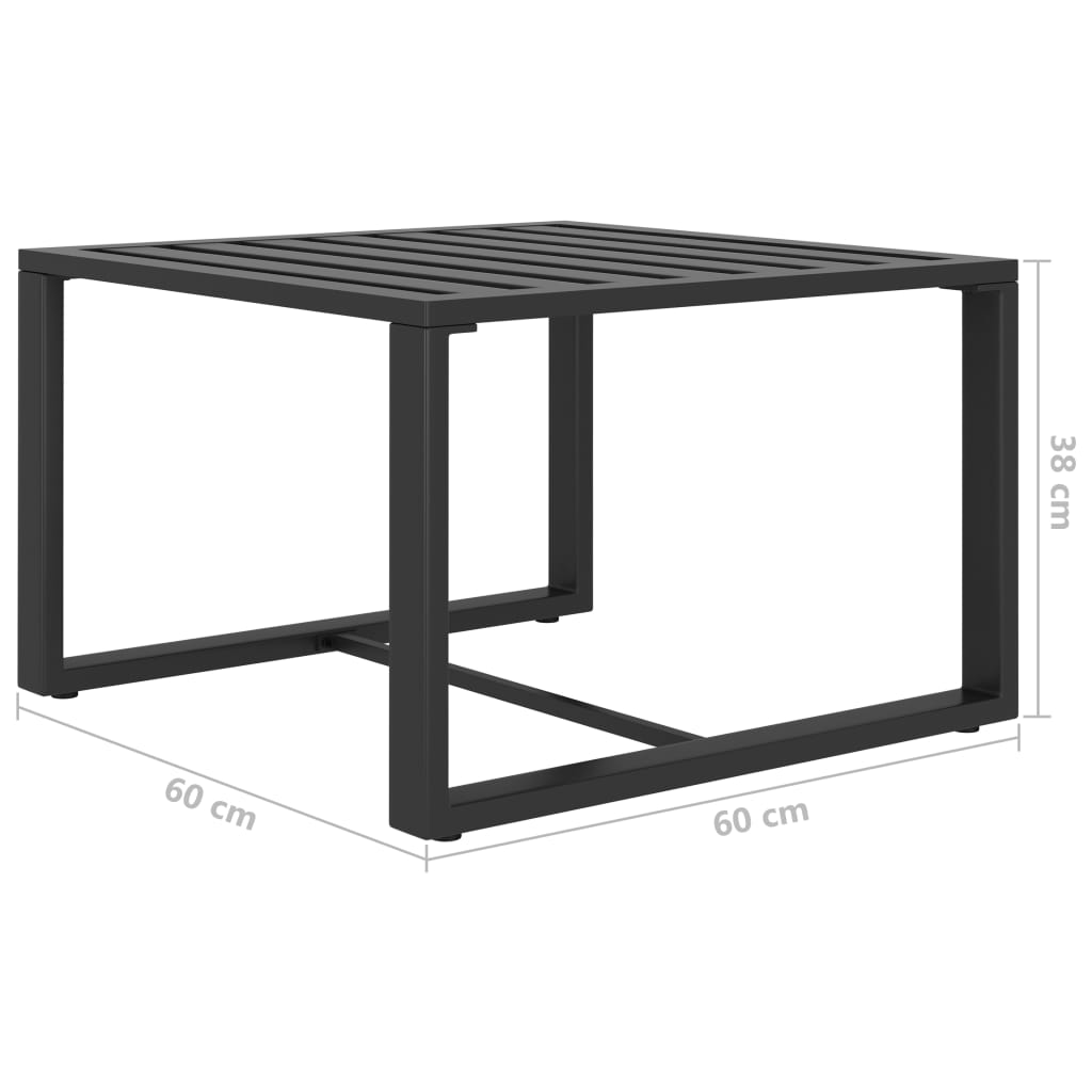 vidaXL Set muebles de jardín 6 pzas y cojines aluminio gris antracita