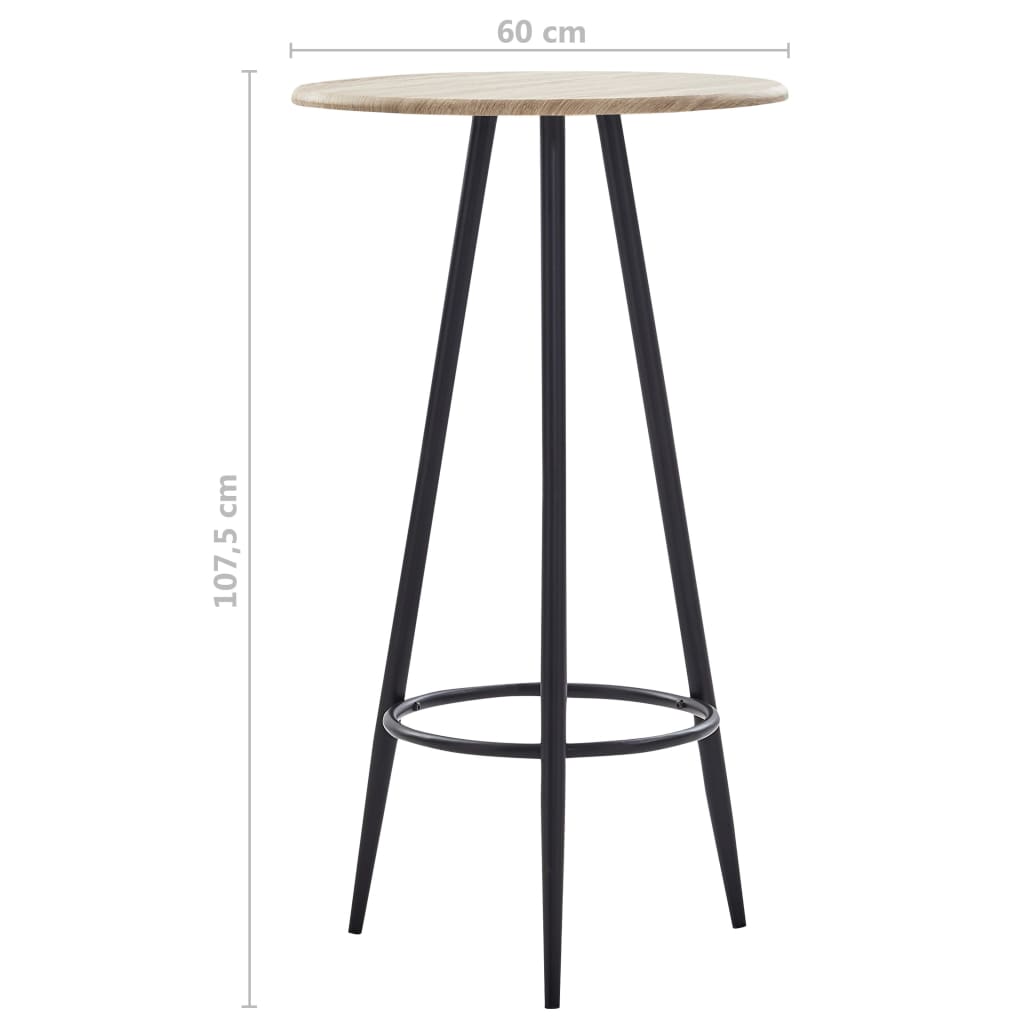 vidaXL Juego de mesa alta y taburetes 5 piezas tela gris oscuro