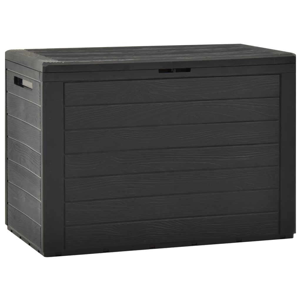 vidaXL Caja de almacenamiento de jardín gris antracita 78x44x55 cm