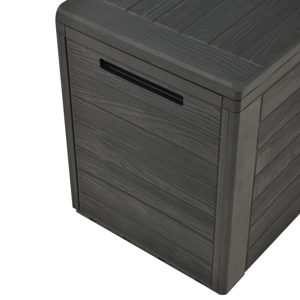 vidaXL Caja de almacenamiento de jardín gris antracita 78x44x55 cm