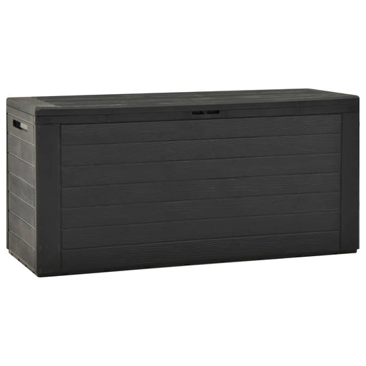 vidaXL Caja de almacenamiento de jardín gris antracita 116x44x55 cm