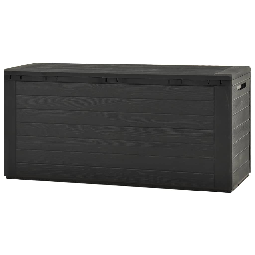 vidaXL Caja de almacenamiento de jardín gris antracita 116x44x55 cm