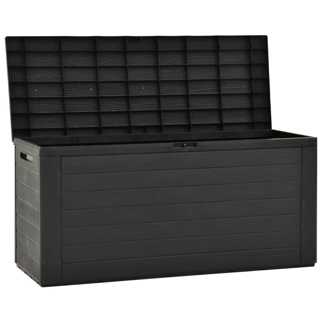 vidaXL Caja de almacenamiento de jardín gris antracita 116x44x55 cm