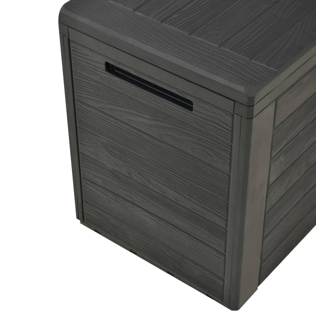 vidaXL Caja de almacenamiento de jardín gris antracita 116x44x55 cm