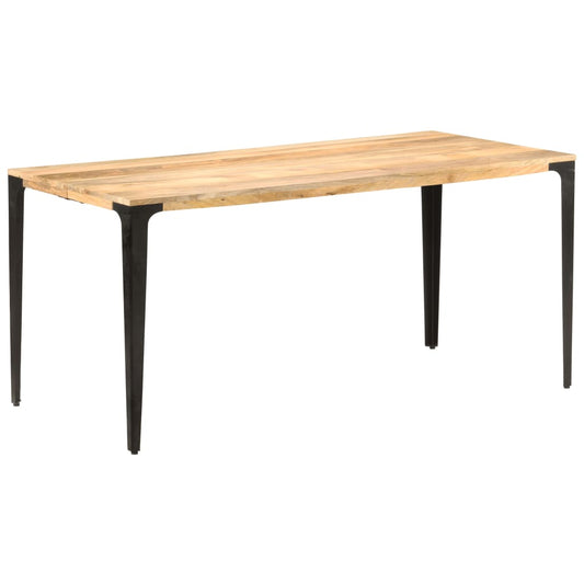 vidaXL Mesa de comedor de madera maciza de mango 160x80x76 cm