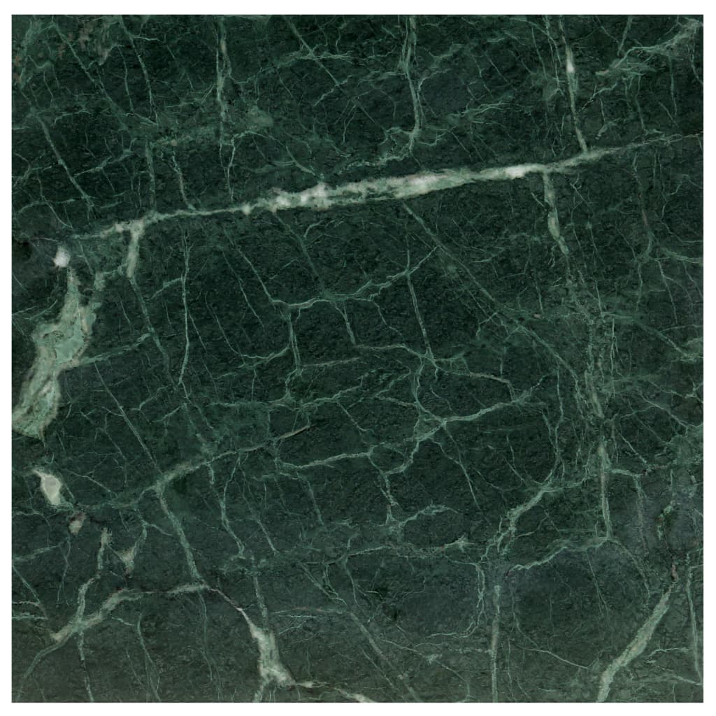 vidaXL Mesa de centro piedra real textura de mármol verde 60x60x35 cm