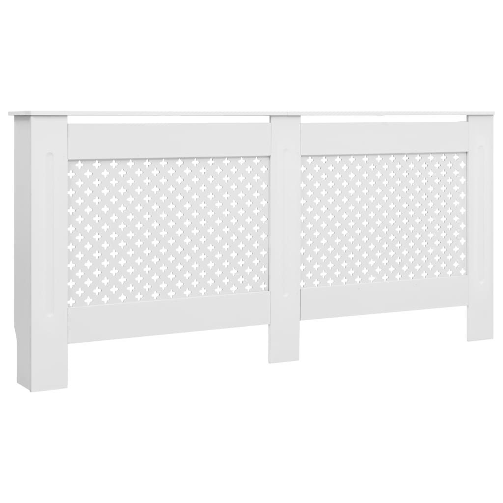 vidaXL Cubiertas para radiador 2 unidades MDF blanco 172x19x81,5 cm