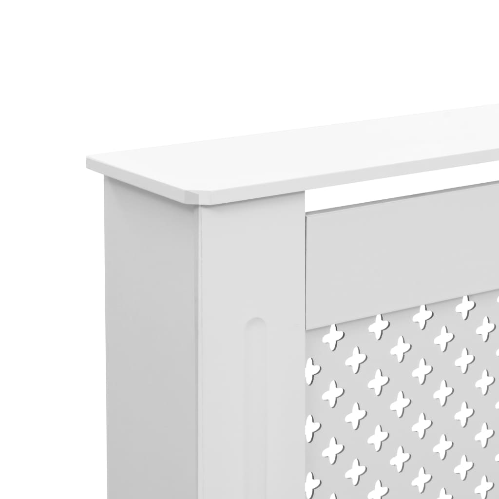 vidaXL Cubiertas para radiador 2 unidades MDF blanco 172x19x81,5 cm