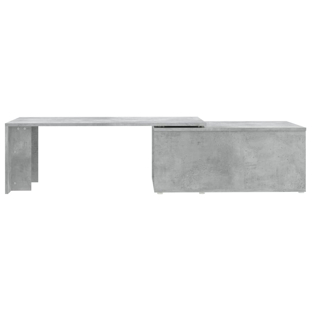 vidaXL Mesa de centro madera contrachapada gris hormigón 150x50x35 cm