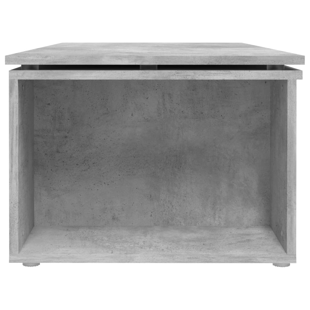 vidaXL Mesa de centro madera contrachapada gris hormigón 150x50x35 cm