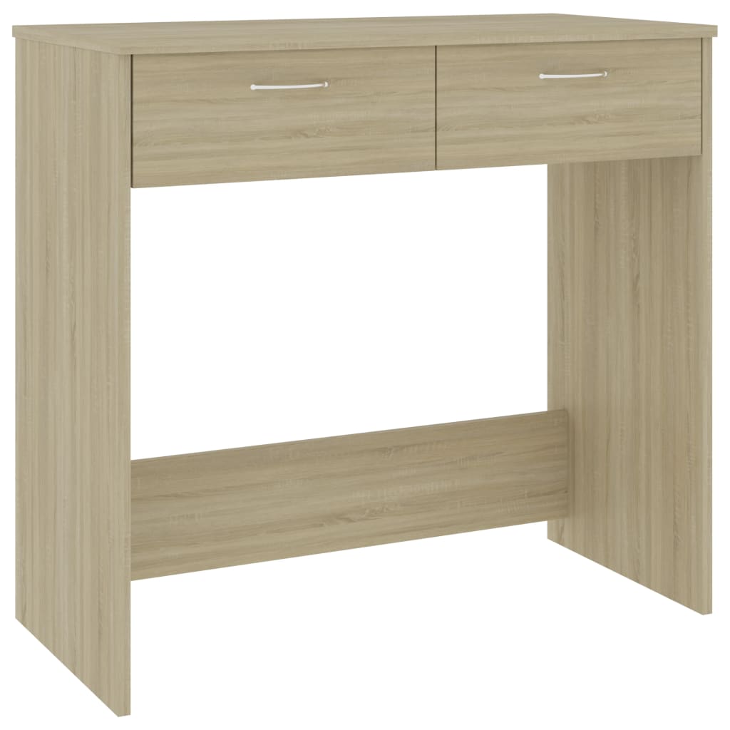 vidaXL Escritorio madera contrachapada color roble Sonoma 80x40x75 cm