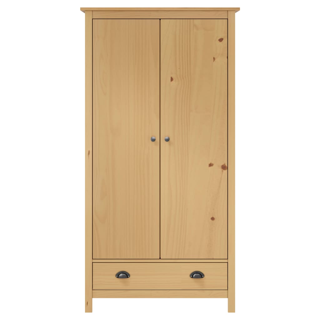 vidaXL Armario de 2 puertas Hill madera maciza pino 89x50x170cm