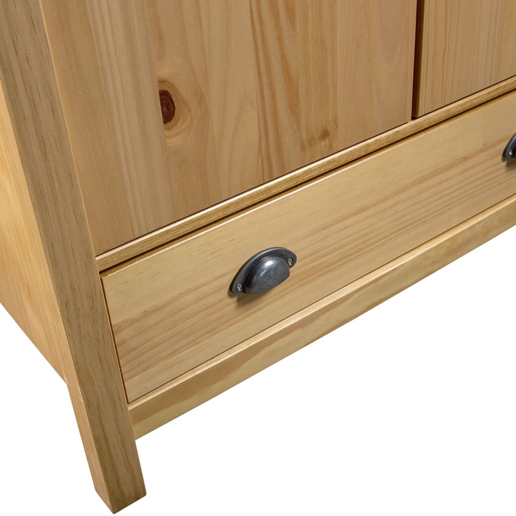 vidaXL Armario de 2 puertas Hill madera maciza pino 89x50x170cm