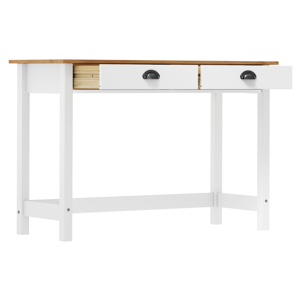 vidaXL Mesa consola Hill con 2 cajones madera pino 110x45x74 cm