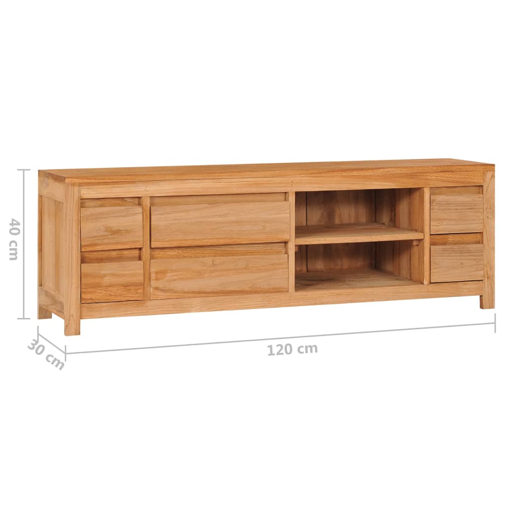 vidaXL Mueble de TV de madera maciza de acacia 120x30x40 cm