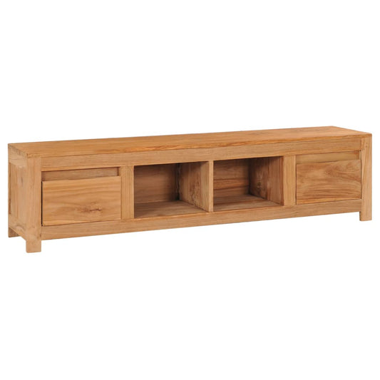 vidaXL Mueble de TV de madera de teca maciza 135x30x35 cm