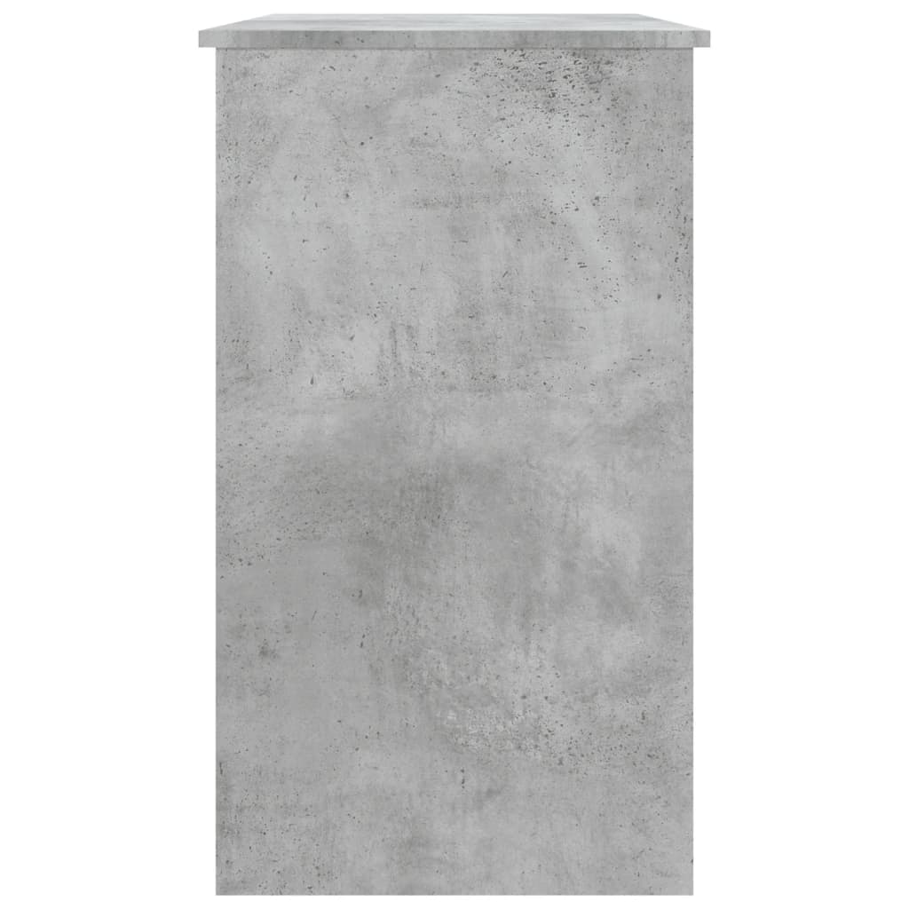 vidaXL Escritorio de madera contrachapada gris hormigón 90x45x76 cm