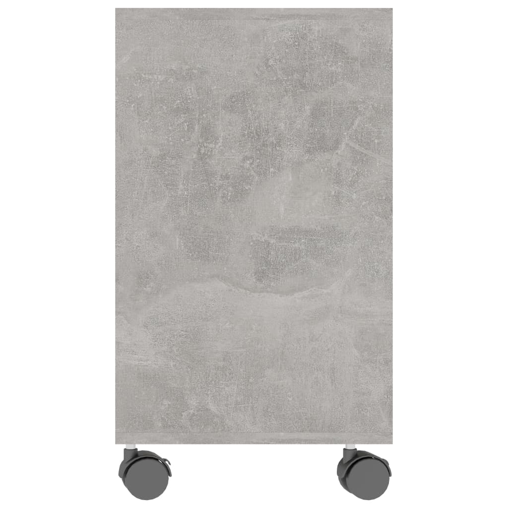 vidaXL Mesa auxiliar de madera contrachapada gris hormigón 70x35x55 cm