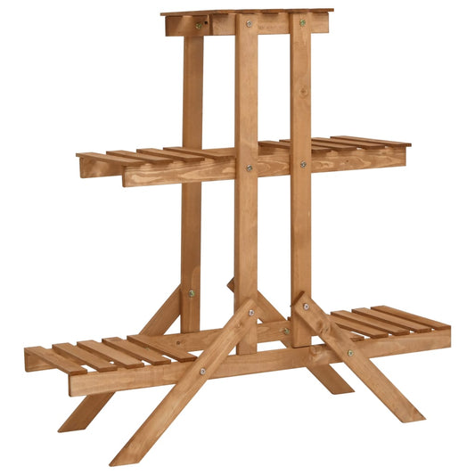 vidaXL Soporte para plantas de madera de abeto 83x25x83 cm