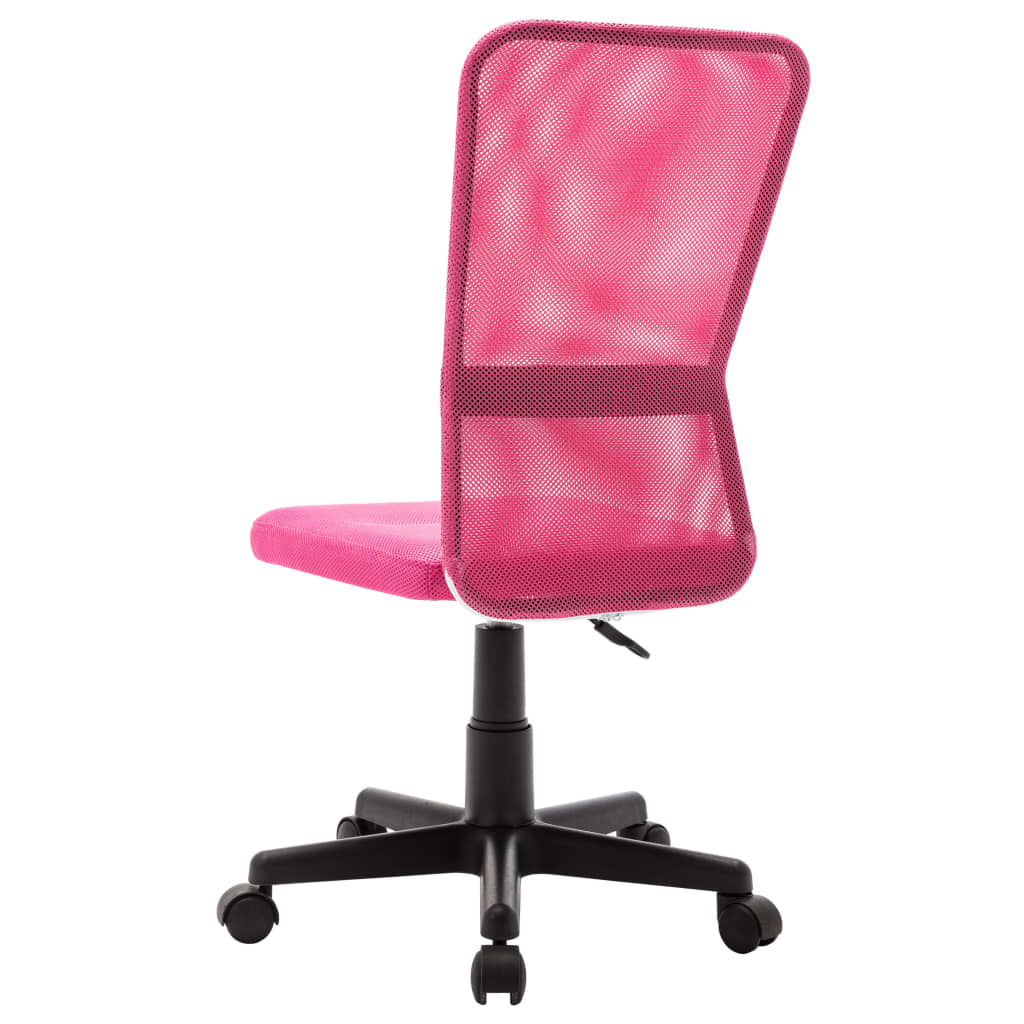 vidaXL Silla de oficina de tela de malla rosa 44x52x100 cm