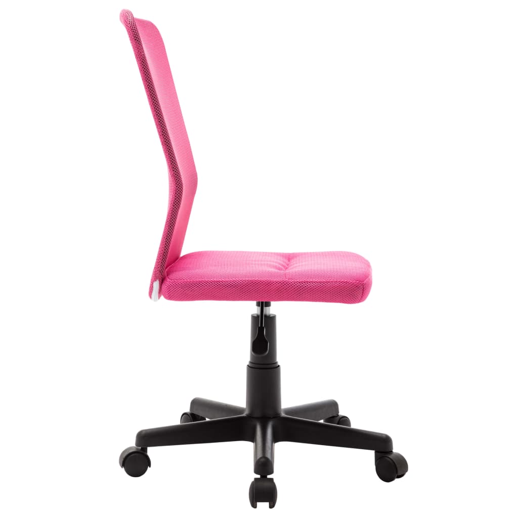 vidaXL Silla de oficina de tela de malla rosa 44x52x100 cm