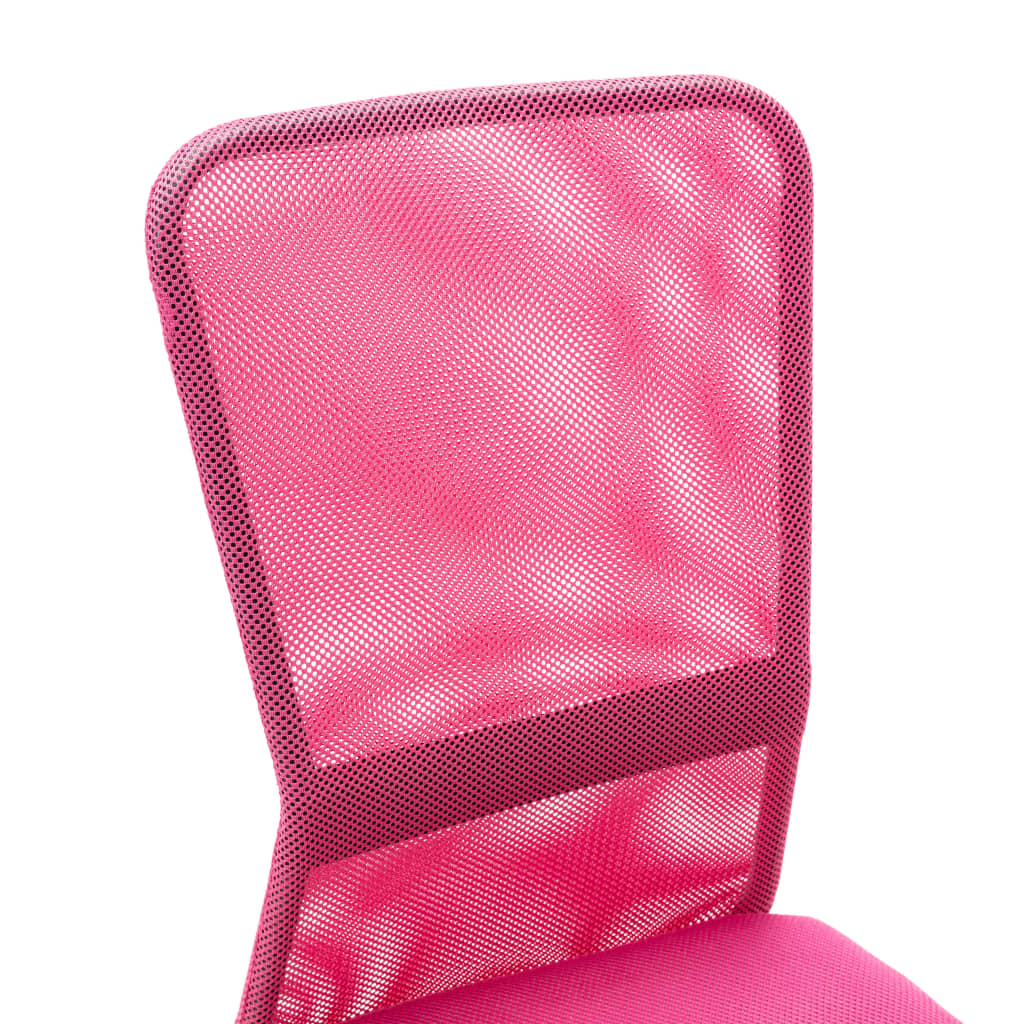 vidaXL Silla de oficina de tela de malla rosa 44x52x100 cm