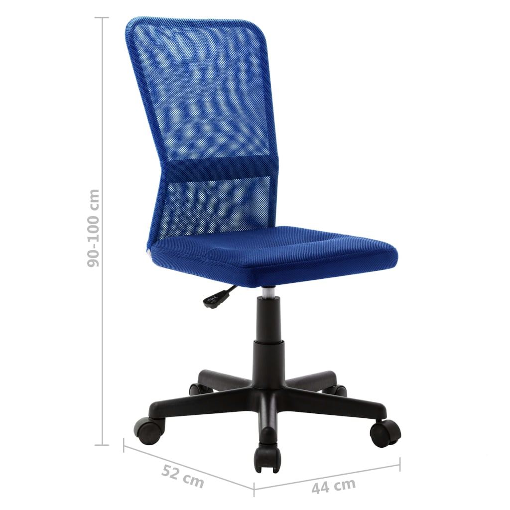 vidaXL Silla de oficina de tela de malla azul 44x52x100 cm