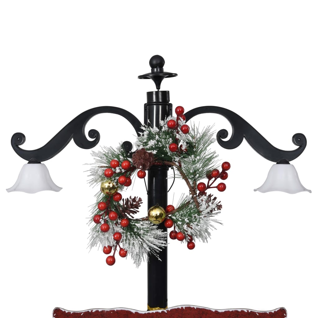 vidaXL Árbol de Navidad con nieve con base de paraguas PVC azul 170 cm