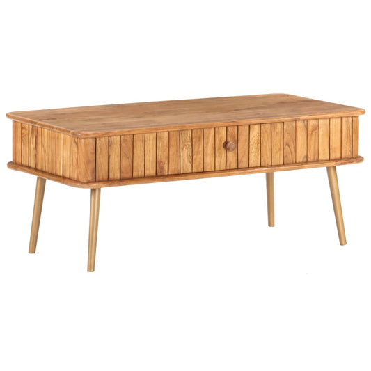 vidaXL Mesa de centro madera maciza de acacia 100x50x40 cm