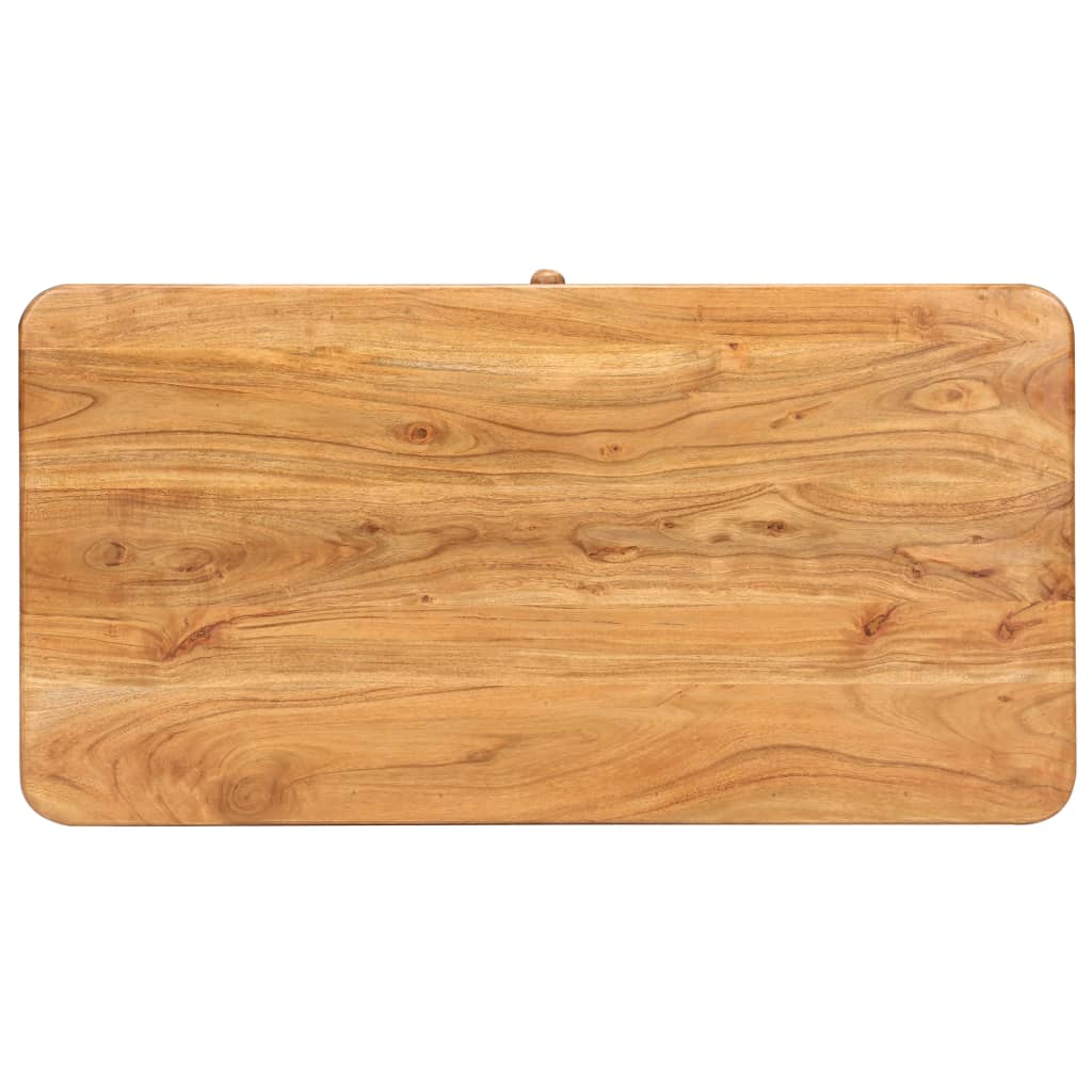 vidaXL Mesa de centro madera maciza de acacia 100x50x40 cm