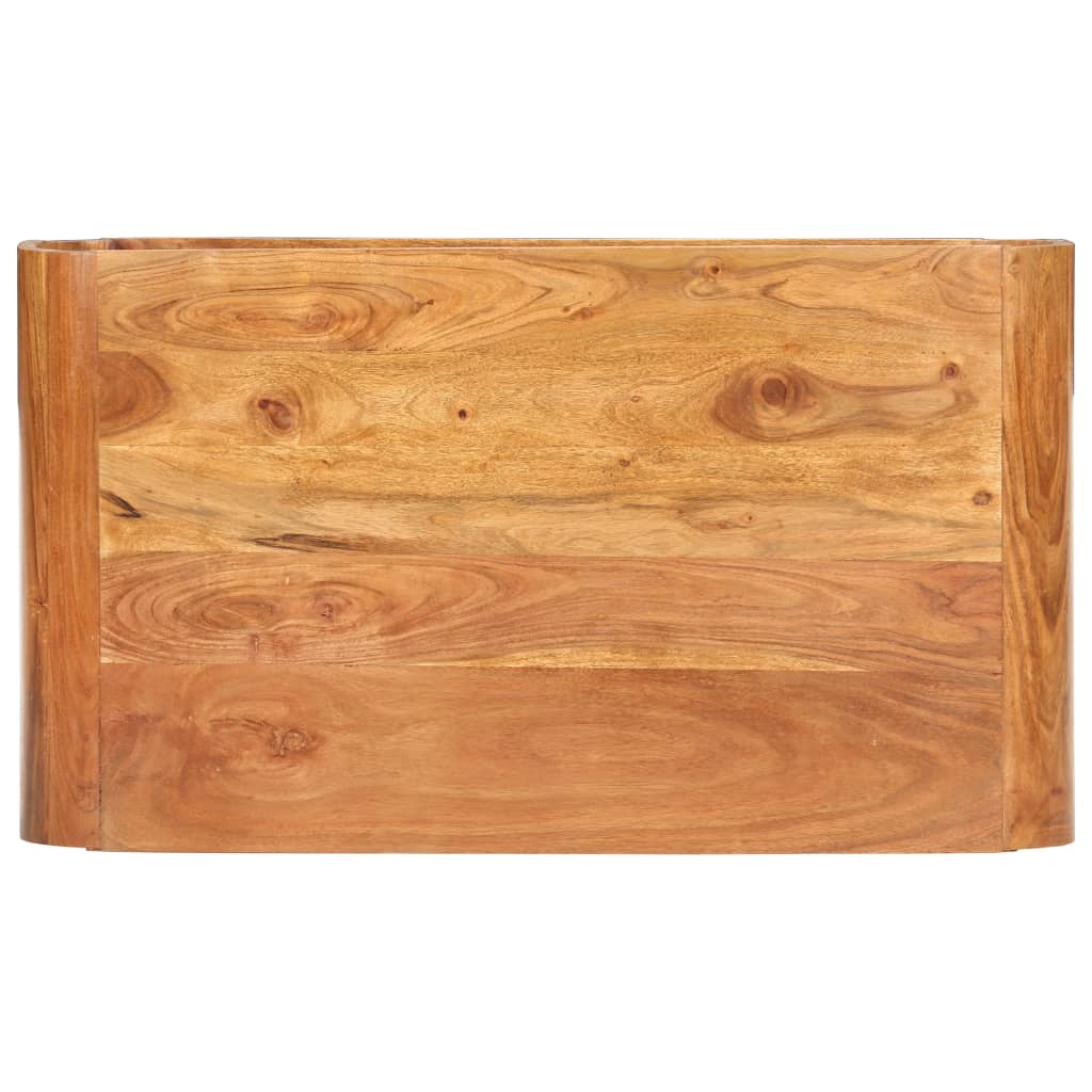 vidaXL Mesa de centro de madera maciza de acacia 90x50x30 cm