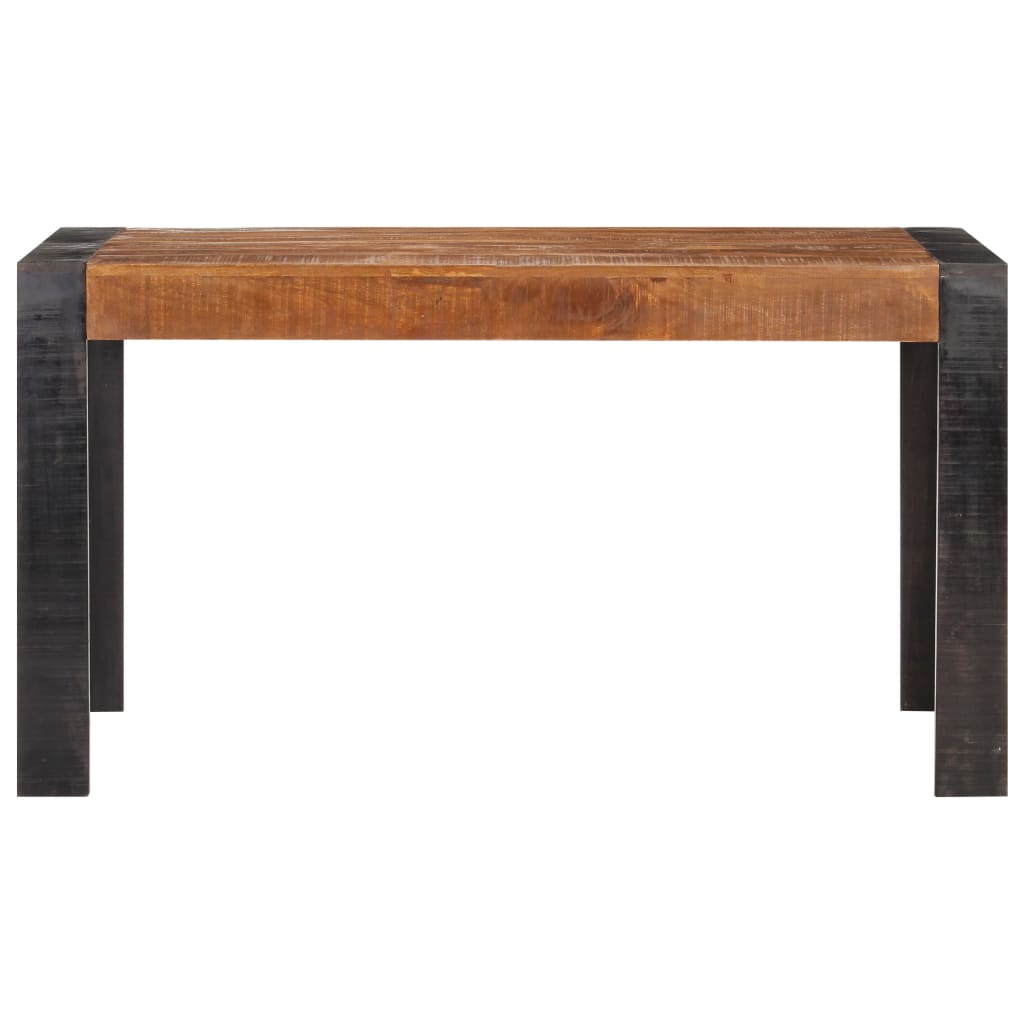 vidaXL Mesa de comedor de madera maciza de mango rugosa 140x70x76 cm