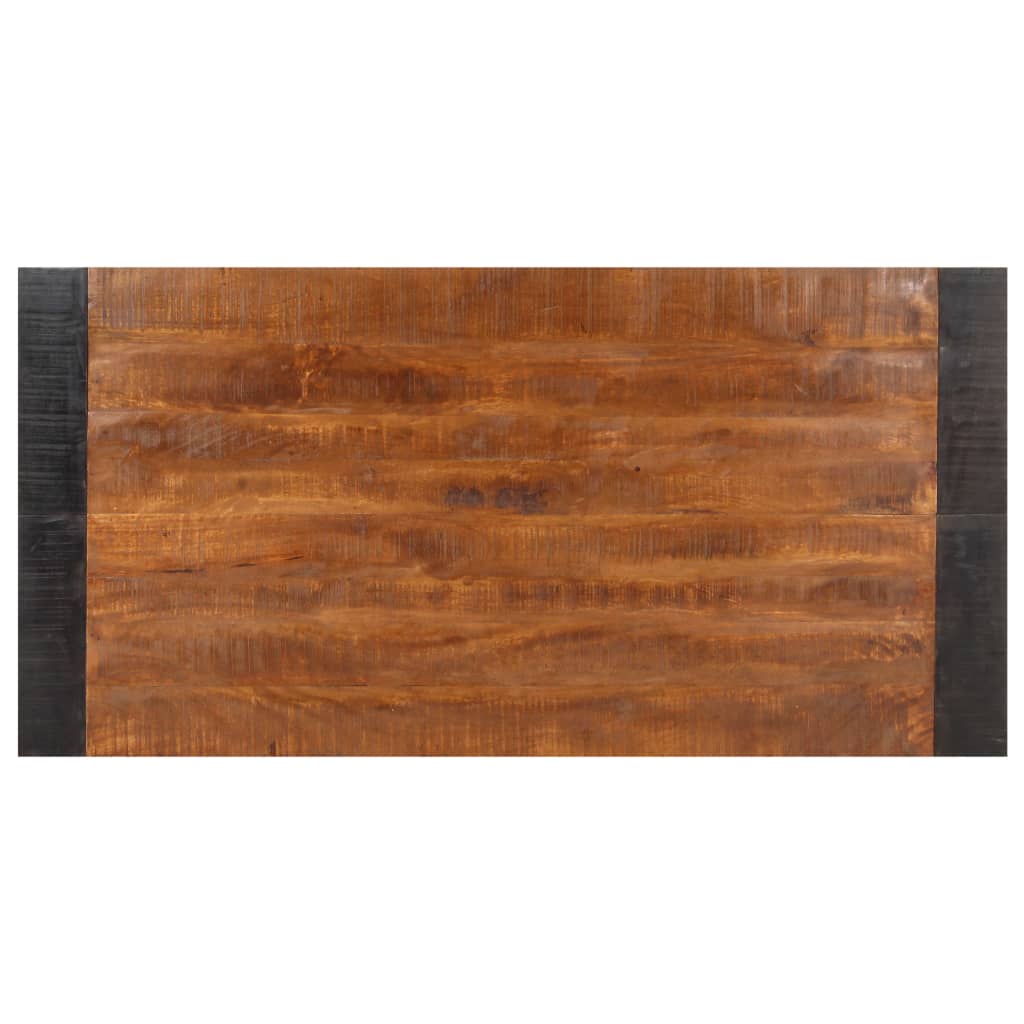 vidaXL Mesa de comedor de madera maciza de mango rugosa 140x70x76 cm