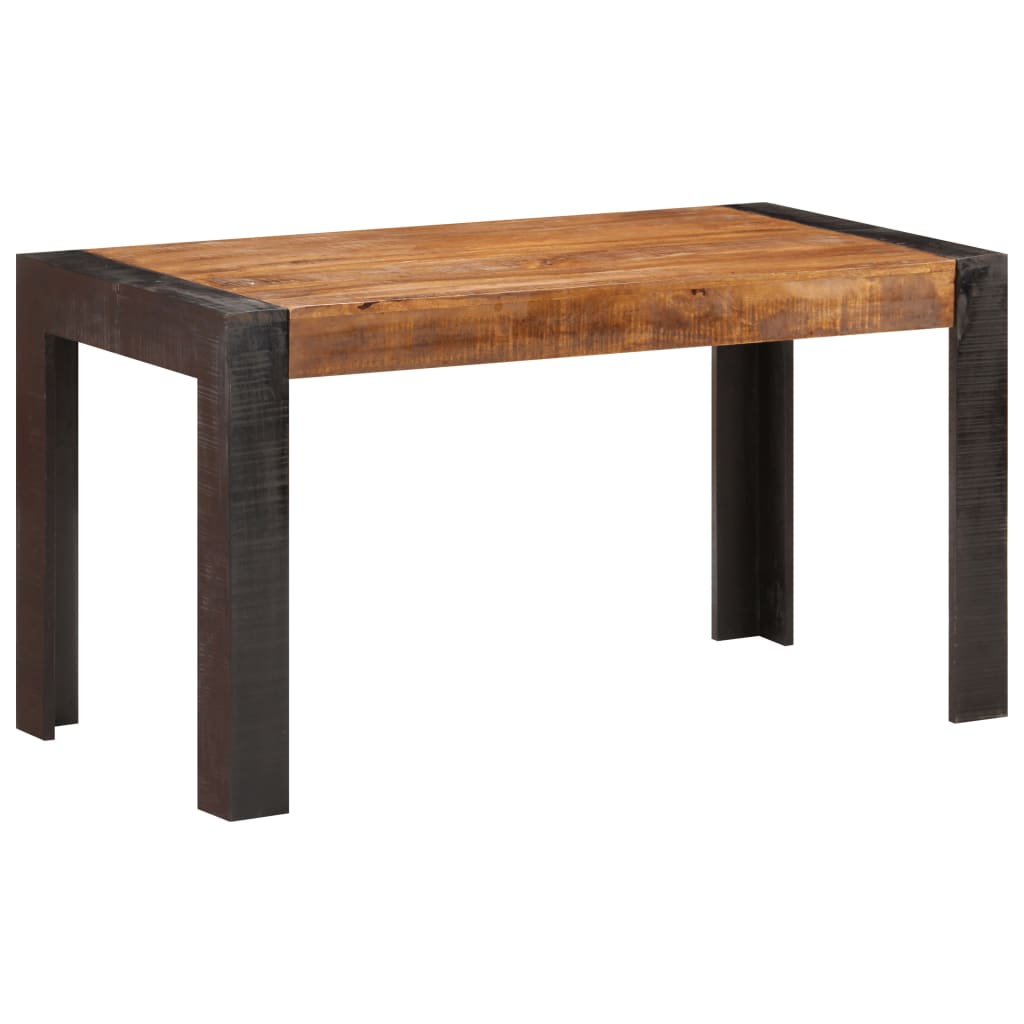 vidaXL Mesa de comedor de madera maciza de mango rugosa 140x70x76 cm