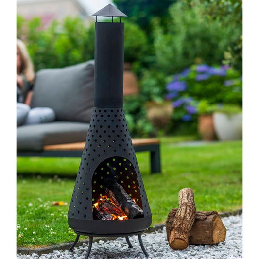 RedFire Chimenea de jardín Napa negro