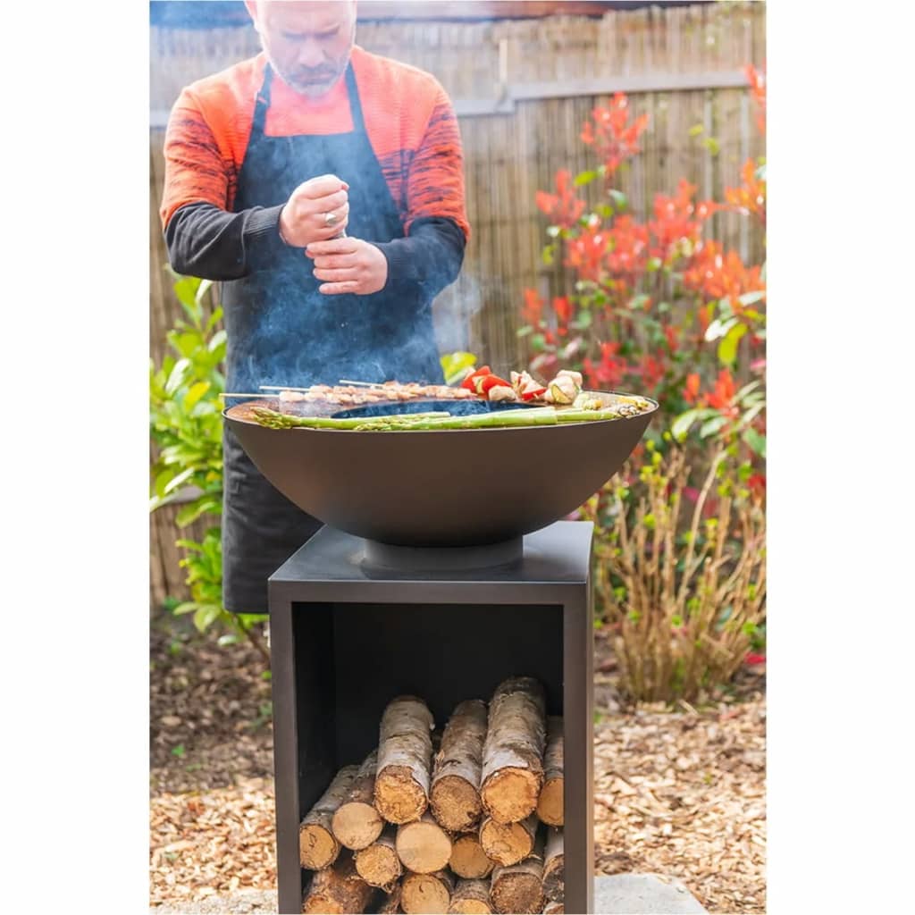 RedFire Chimenea de jardín con barbacoa y cubierta ONYX Classic 60 cm